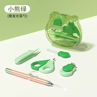 Зеленая светящаяся ухочистка, с медвежатами