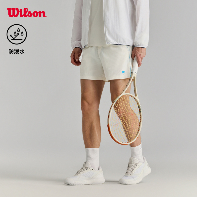 Wilson Summer Men's Volley Water-Repellent Versatile Drawstring Waistband Sports Tennis Woven Shorts