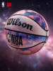 Wilson Official Nba Co-Branded Trendy Tie-Dye Gradient College Student Indoor and Outdoor Universal Size 7 Basketball
