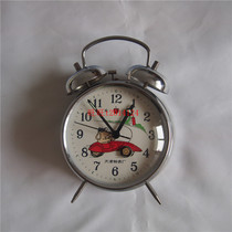 Golden Rooster brand cartoon car mechanical alarm clock Night Ming horseshoe watch Full copper movement car front wheel will move