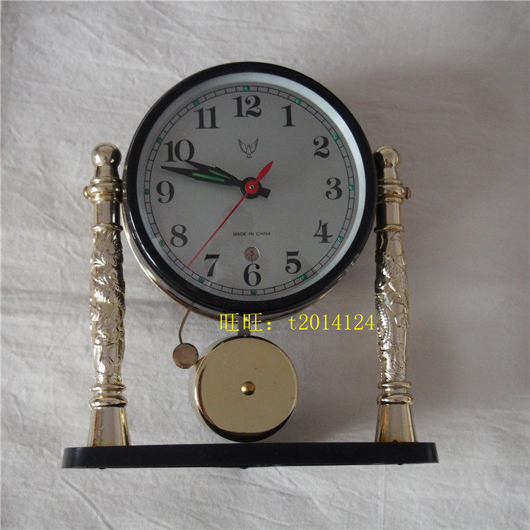 White Dove Card Nostalgia Collection Horseshoe Table Old Clockwork Alarm Clock