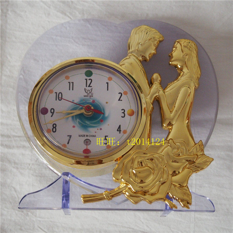 White dove card mechanical alarm clock nostalgia collection of horseshoe watches