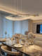 Designer Crystal Boat Dining Room Island Chandelier Italian Light Luxury High-End Creative Villa Dining Room Bar Table Lamp