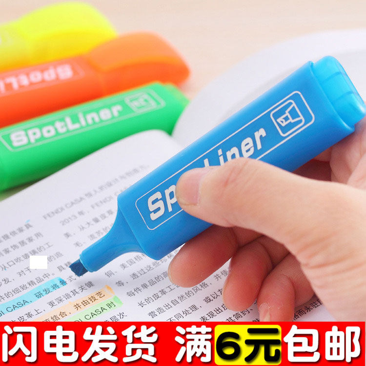 Student stationery cute candy color highlighter creative graffiti color marker pen focus oblique head marker pen