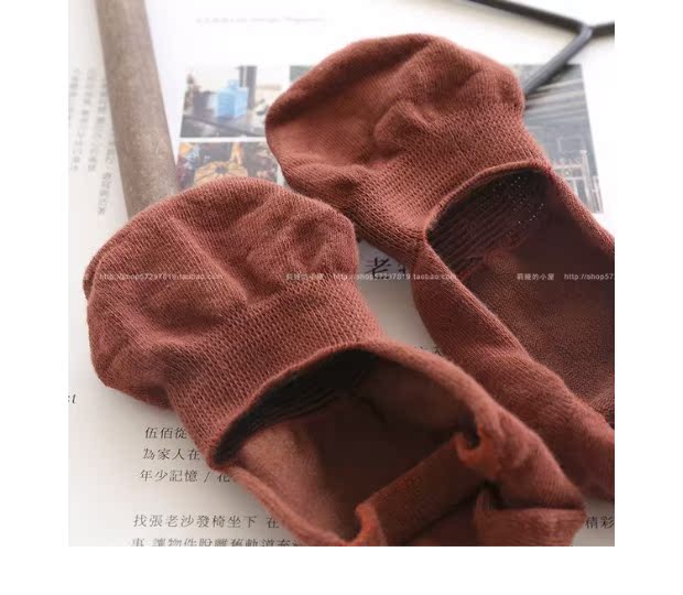4 cặp thư! Vớ cotton sinh thái không thể rơi với miệng nông vớ vô hình vớ nữ mùa xuân hè Tất vớ thể thao Hàn Quốc tất đùi