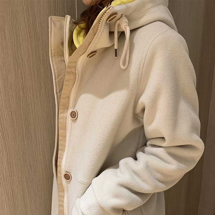 I love fleece so much! Japan Toray order ~ light warm fleece fabric double-sided two-tone coat