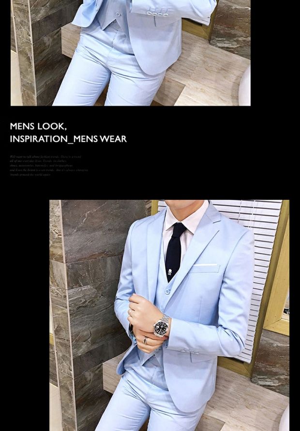 Trang phục chú rể phù hợp với áo ba lỗ nam bốn mùa phù rể Xiaoxi Slim quần áo nam 