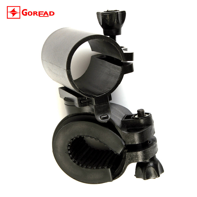 Three-in-one bicycle light stand accessories light clip headlight LED flashlight accessories car clip belt clip 360 degree rotation