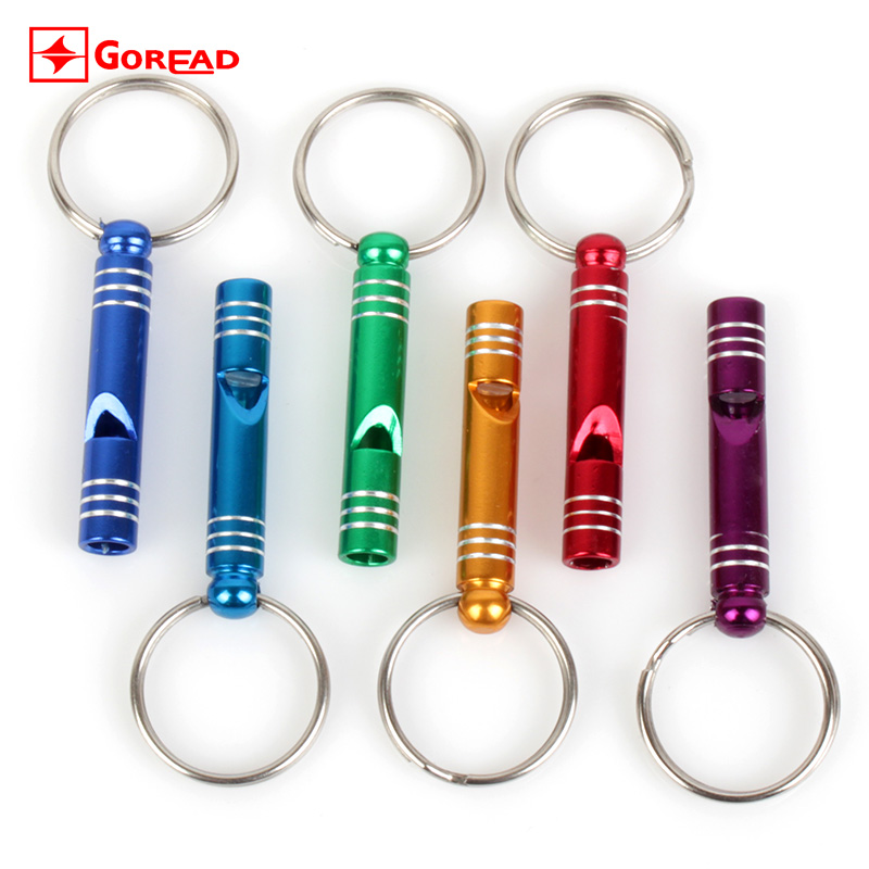 Miniature whistles aluminium alloy whistles mini-whistles miniature Lifesaving Whistle for survival gear with key button Whistle Referee