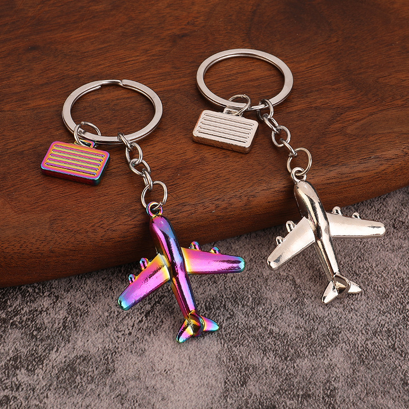Creative Simulated Airplane Model Metal Keychain Air China Civil Aviation Aircraft Exhibition Travel Small Gift Keychain
