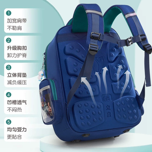 Детский сверхлегкий школьный рюкзак со сниженной нагрузкой, защита позвоночника, надевается на плечо