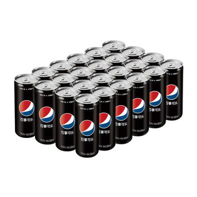 Two boxes of Pepsi Pepsi black cans of sugar-free cola soda carbonated drinks 330ml * 24 tins