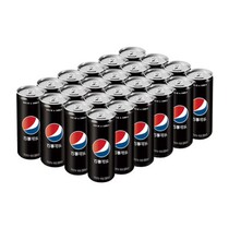 Two boxes of Pepsi Pepsi black cans Sugar-free cola soda carbonated drink 330ml*24 listening