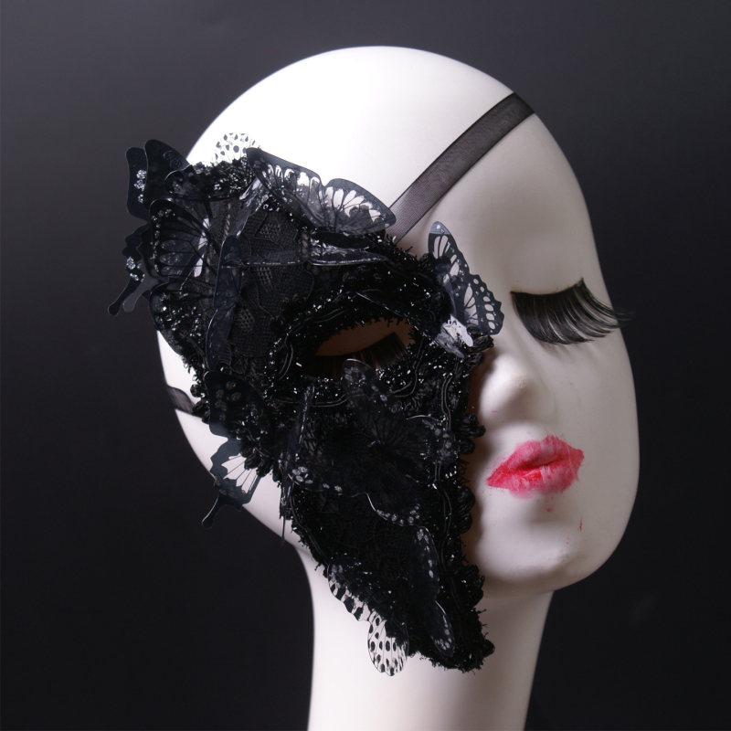 Butterfly Half-Face Dance Party Decorative Mask Halloween Party Beauty Goddess Photo Studio Photo Accessories Half-Face Mask