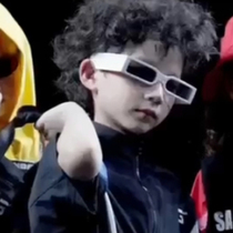 Kid Stage Walk Show Street Beats Fashion Hyperbolic Decoration Small Frame Rectangular Tide Children Glasses Han Version Cool