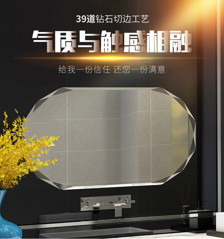 Gương treo tường kiểu Bắc Âu Gương phòng khách hiện đại treo tường đơn giản - Gương gương màu trà