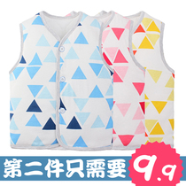 Baby waistcoat Autumn winter paragraph male and female baby warming beginner shoulder clip cotton vest newborn waistcoat 0-3 years old