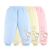 Baby cotton pants winter style thickened male and female baby pants warm clip cotton large PP long pants open crotch 0-3 years old