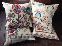 Nordic Cotton Twist Cat Owl Cartoon Double Sided Creative Holding Pillow Cover Backrest Waist Pillow Office Car Sofa Cushions