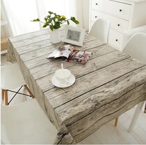 Cotton Sesame Tablecloaf Zakka Retro Wood Grain Emulation Bark Textured Table Cloth Tea Table Cloth Furnishing Background Cloth Creative Tableclob