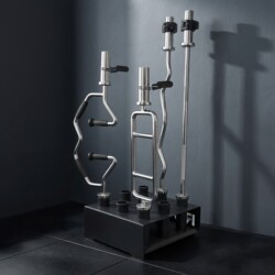 Barbell Rack with Nine Holes for Biceps and Triceps Training, Multi-Position Barbell Stand for Men's Home Fitness and Personal Training