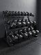 New Hexagonal Rubber-Coated Dumbbells 2.5~25kg Men's Home Fitness Pair Commercial Three-Layer Dumbbell Rack Set