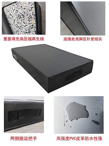 Gym Barbell Cushioning Mat Weightlifting Platform Deadlift Mat Home Strength Training Shock Absorption Soundproof Thickened Mat