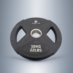 Fisida's New Large-Hole Barbell Plates for Men 5/ 10kg with Rubber Grip for Bench Press, Weightlifting, Olympic Bar, and Dumbbell Plates