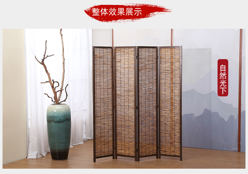 Màn hình gỗ rắn màn hình sậy màn hình gấp màn hình Trung Quốc phân vùng màn gấp màn hình khách sạn nhà hàng màn hình hiên - Màn hình / Cửa sổ mẫu khung cửa sổ gỗ đẹp