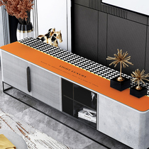 Leather TV cabinet tablecloth shoe cabinet cushion Nordic light luxury waterproof cover cloth pvc coffee table table pad thickness