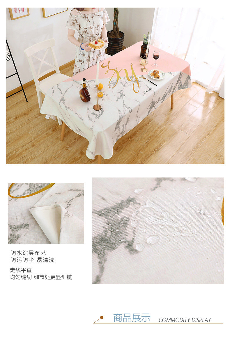 Bắc Âu ins gió trà khăn trải bàn không thấm nước chống vảy dầu miễn phí dùng một lần hình chữ nhật tròn bàn mat vải hiện đại tối giản - Khăn trải bàn khăn trải bàn bằng nhựa
