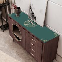 Chinese corner cabinet tablecloth waterproof and oil-proof disposable Chinese style TV cabinet rectangular dust cover cloth leather table mat