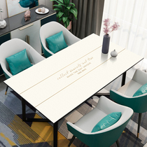 Leather tablecloth waterproof and oil-proof disposable Nordic light luxury table mat PVC coffee table cushion can be cut non-slip anti-scalding