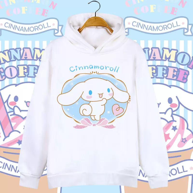 Милая толстовка-худи для мужчин и женщин для студентов, Cinnamoroll, семейный стиль