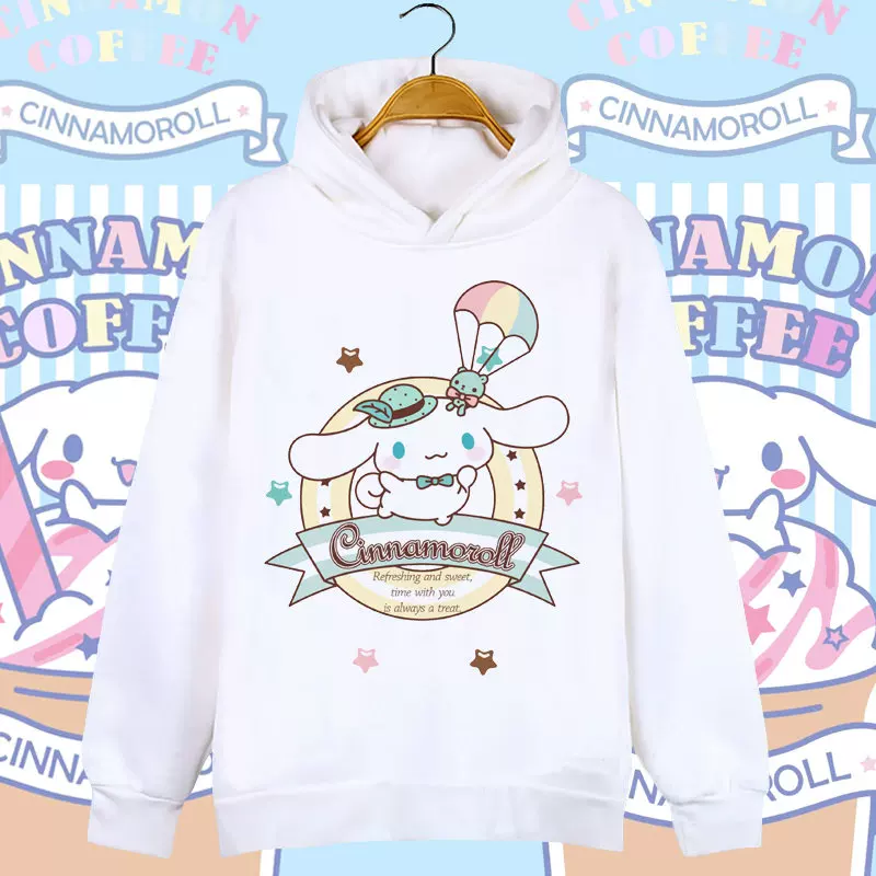 Милая толстовка-худи для мужчин и женщин для студентов, Cinnamoroll, семейный стиль