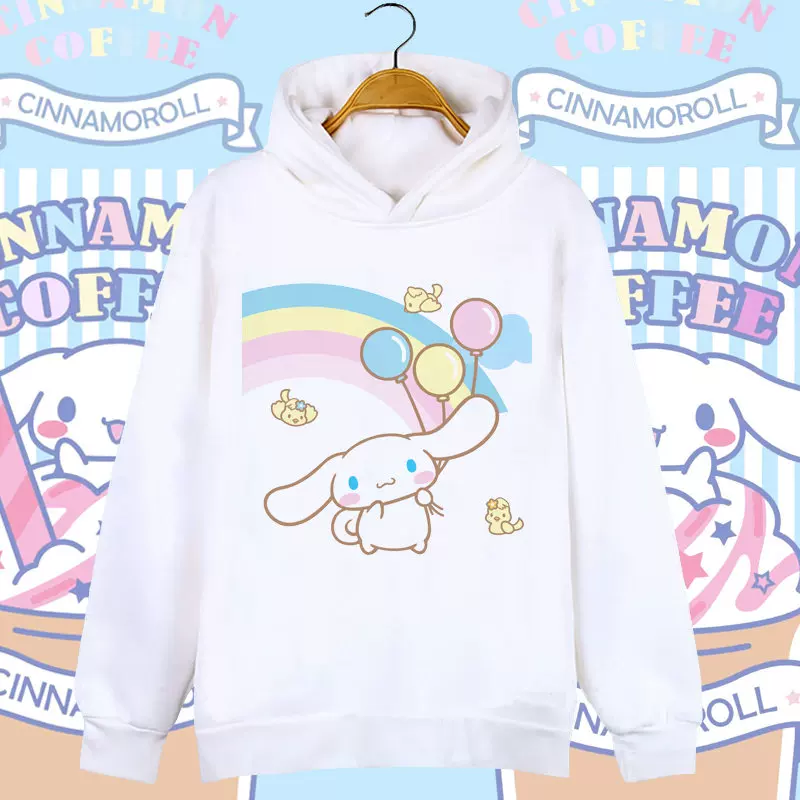Милая толстовка-худи для мужчин и женщин для студентов, Cinnamoroll, семейный стиль