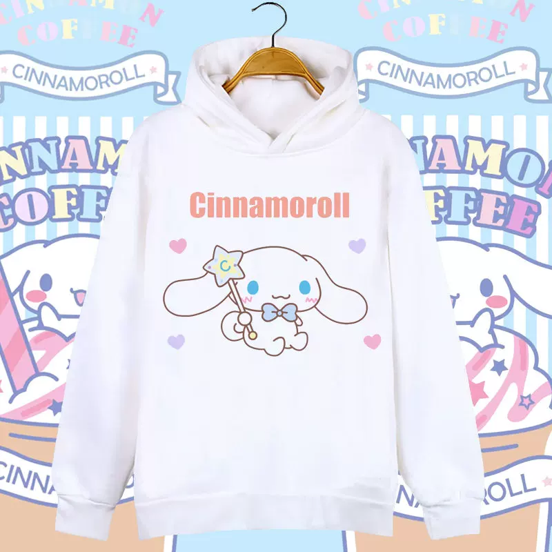 Милая толстовка-худи для мужчин и женщин для студентов, Cinnamoroll, семейный стиль