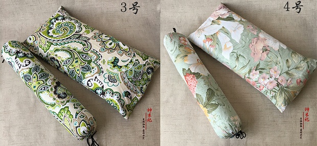 Shenmuji gối cổ tử cung của mình sửa chữa gối cổ tử cung gối bạch quả gối tròn hình trụ kẹo kéo gối cổ gối - Gối gối kim đan