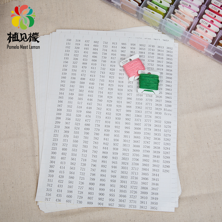 Cross stitch number sticker 447 color sticker Winding board threading board sticker threading sticker