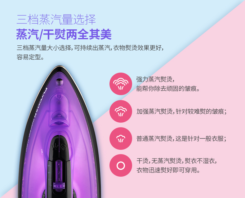 Flyco / Feike FI-9310 Bàn ủi hơi nước gia dụng Sắt cầm tay nhỏ bàn là hơi nước công nghiệp