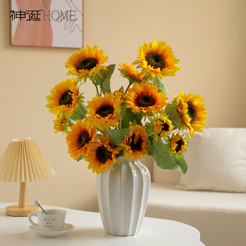 Подсолнечная симуляция цветочные качели гостиная.