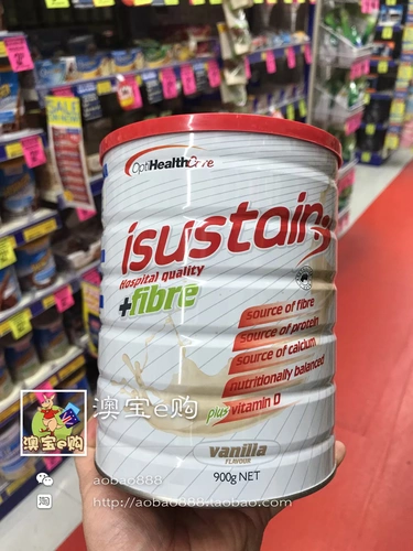 Больница Isustain +клетчатка ванильная больница формула молоковолокочное волокно ванильное аромат 900 г