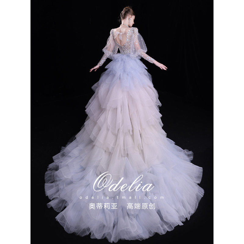 Odelia《Mermaid》2026 New Wedding Dress Bride Fishtail Gown Main Veil High-End Feel Going-Out Veil Reception Odelia《Mermaid》2026 New Wedding Dress Bride Fishtail Gown Main Veil High-End Feel Going-Out Veil Reception