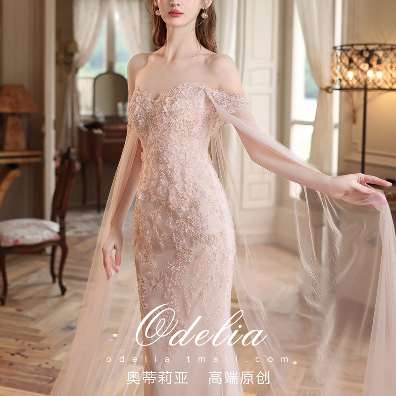 Odelia《Sakura》2026 New Pink Wedding Dress Evening Gown Bridal Engagement Wedding Toast Dress for Women