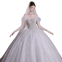 odelia wedding dress bride 2024 new style Angel stunning one-shoulder tube top main yarn with tail on the runaway princess