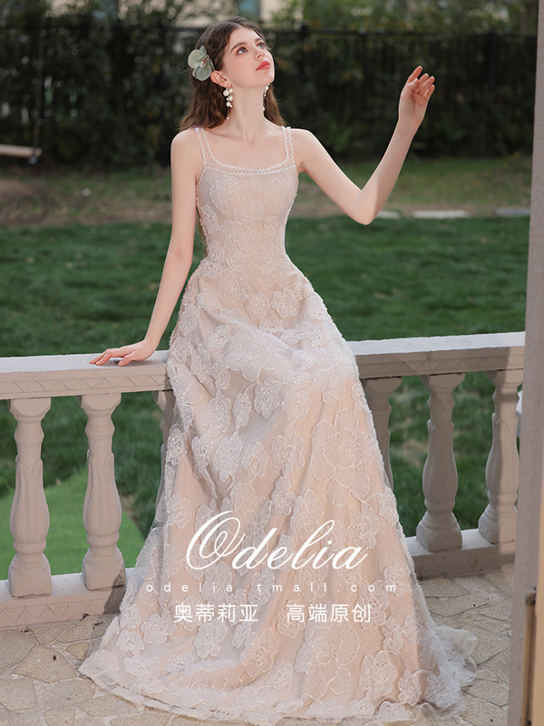 Odelia《Annie》French Style 2026 New Model Yuaicheng Robe Light Wedding Dress Evening Gown Bridal Departure Dress