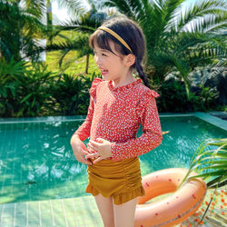 ຊຸດລອຍນໍ້າຂອງເດັກນ້ອຍຍິງ Swimwear Sun Protection 2023 Summer New Type A Quick-Drying Little Princess Swimwear