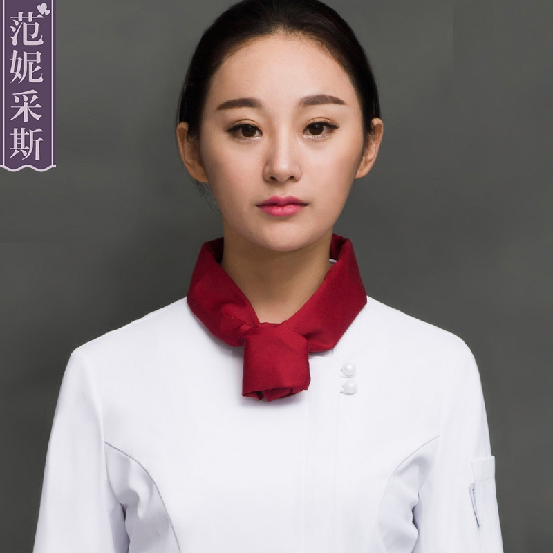 West Restaurant Men And Women Chefs Scarves Scarf Cotton Sweat Towels Kitchen Hotel Chefs Conserved Red White Blue