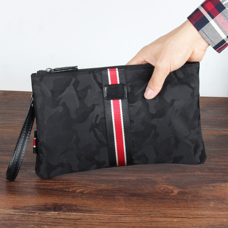 New Canvas Men's Hands Bag Large Capacity Oxford Bummer Bag Fashion Casual Clips Bag Camouflak Phone Bag Nylon