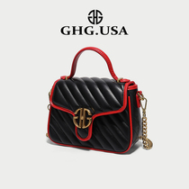Counter GHG brand womens bag custom classic contrast color Lingge big-name luxury one-shoulder messenger bag